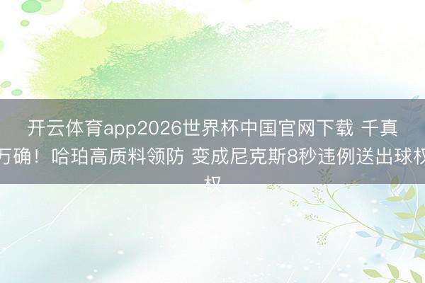 开云体育app2026世界杯中国官网下载 千真万确！哈珀高质料领防 变成尼克斯8秒违例送出球权